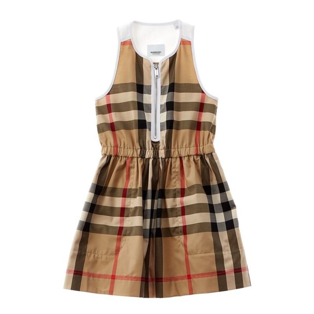 Burberry NWT little girl size 6Y archive check sleeveless dress.
